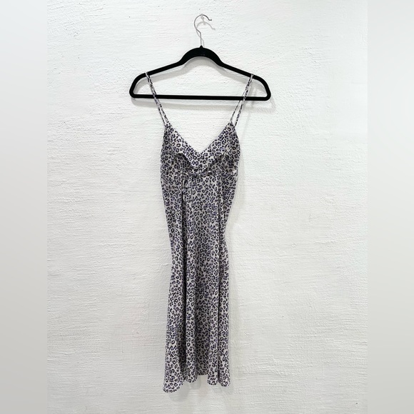 Vanessa Mooney The Lala Slip Dress Purple Cheetah - Picture 5 of 6